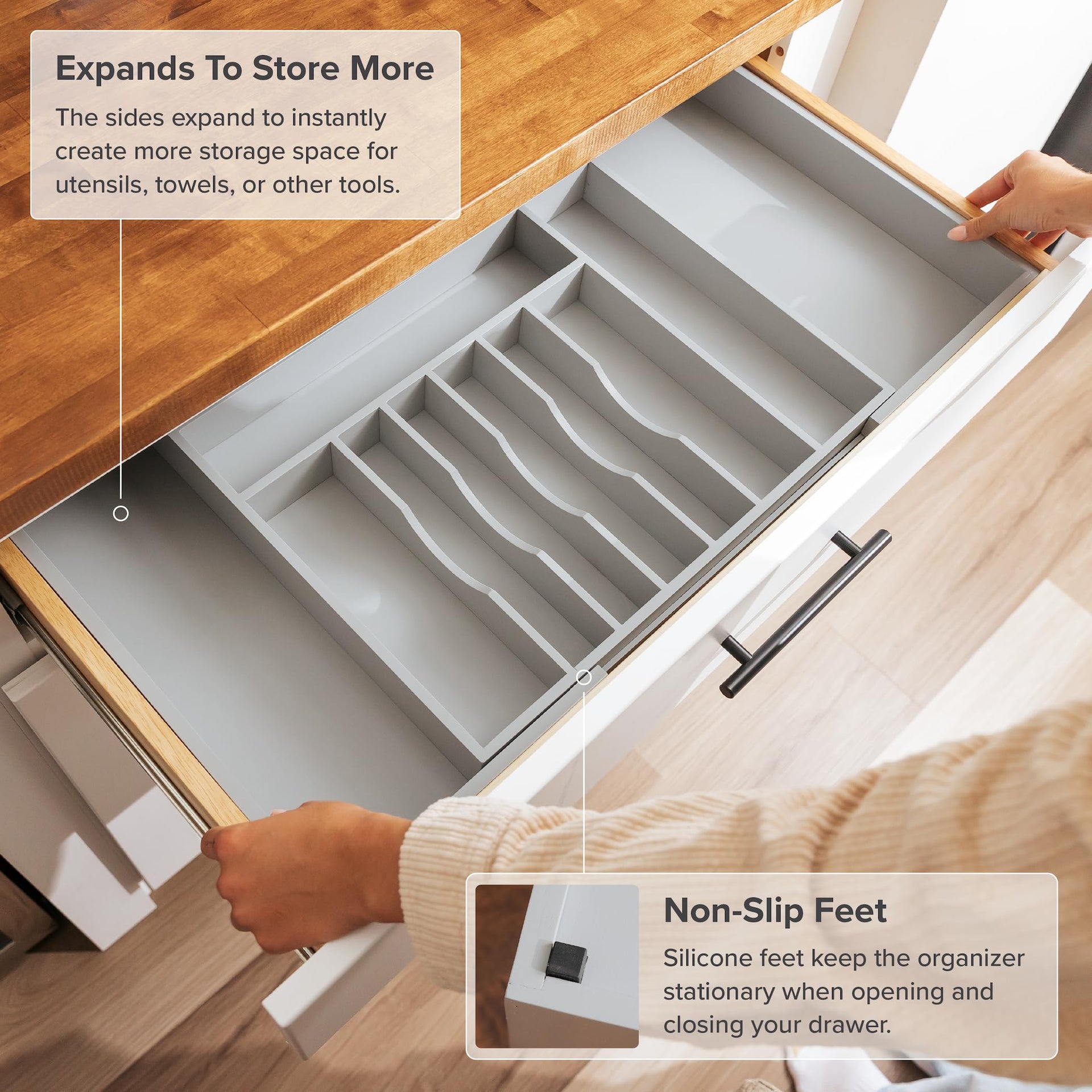 Silverware & Utensil Drawer Organizer