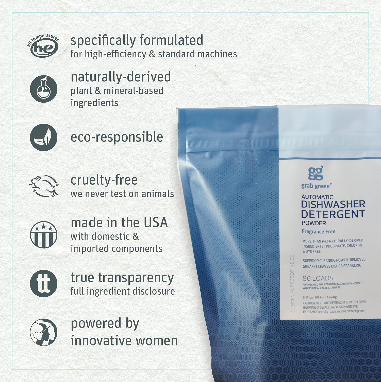 Dishwasher Detergent Powder (3.17 Count)