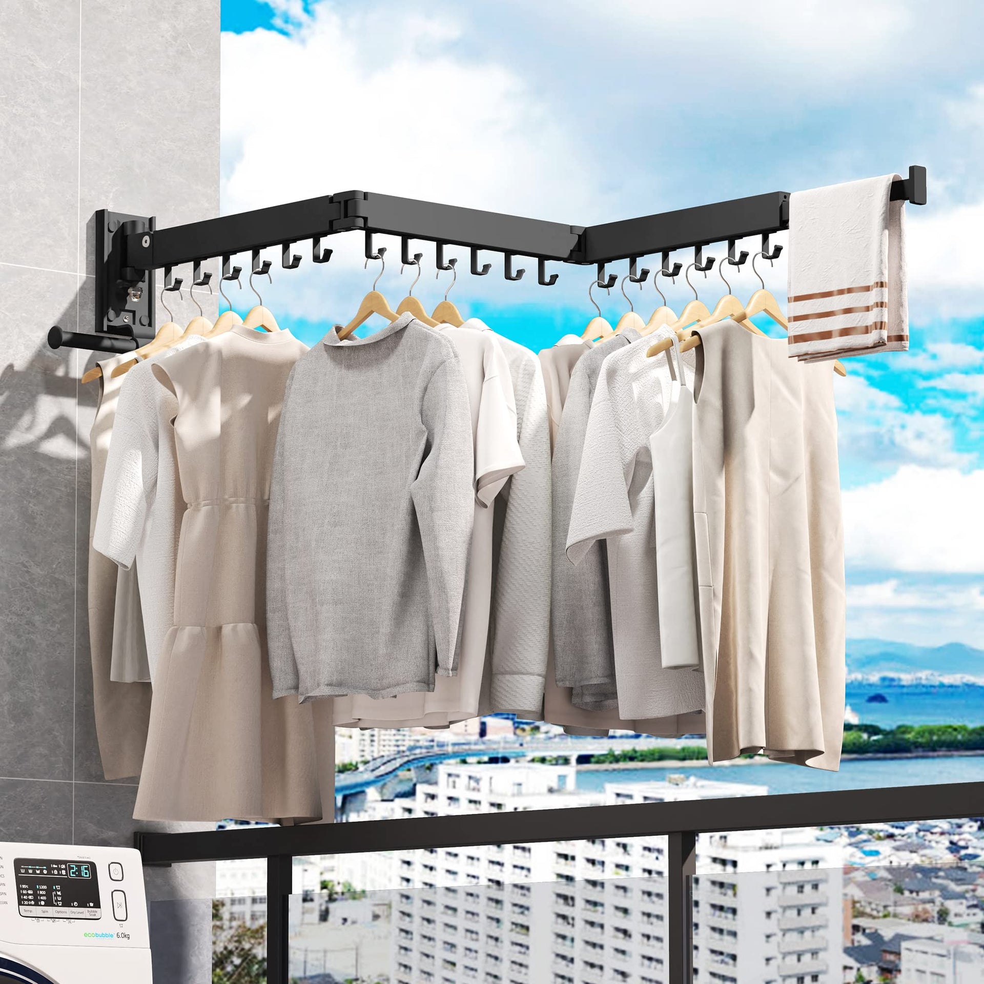 Clothes Drying Rack Wall Mounted