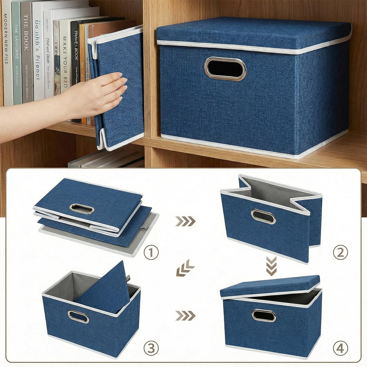 Storage Bins with Lids [3 (3 Count)