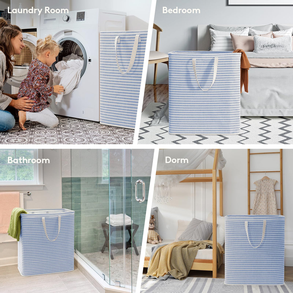 2 Pack Laundry Basket 100L Each (2 Count)