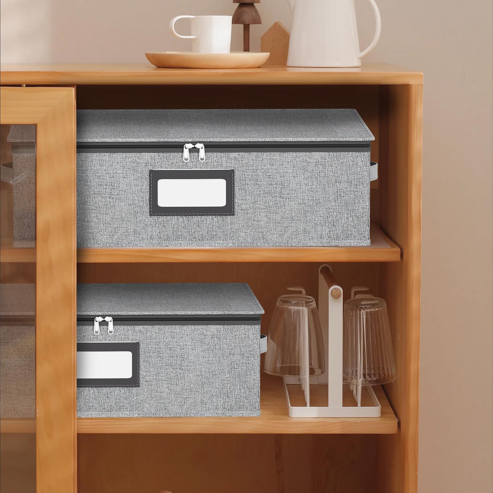 Mug Storage Box with Dividers