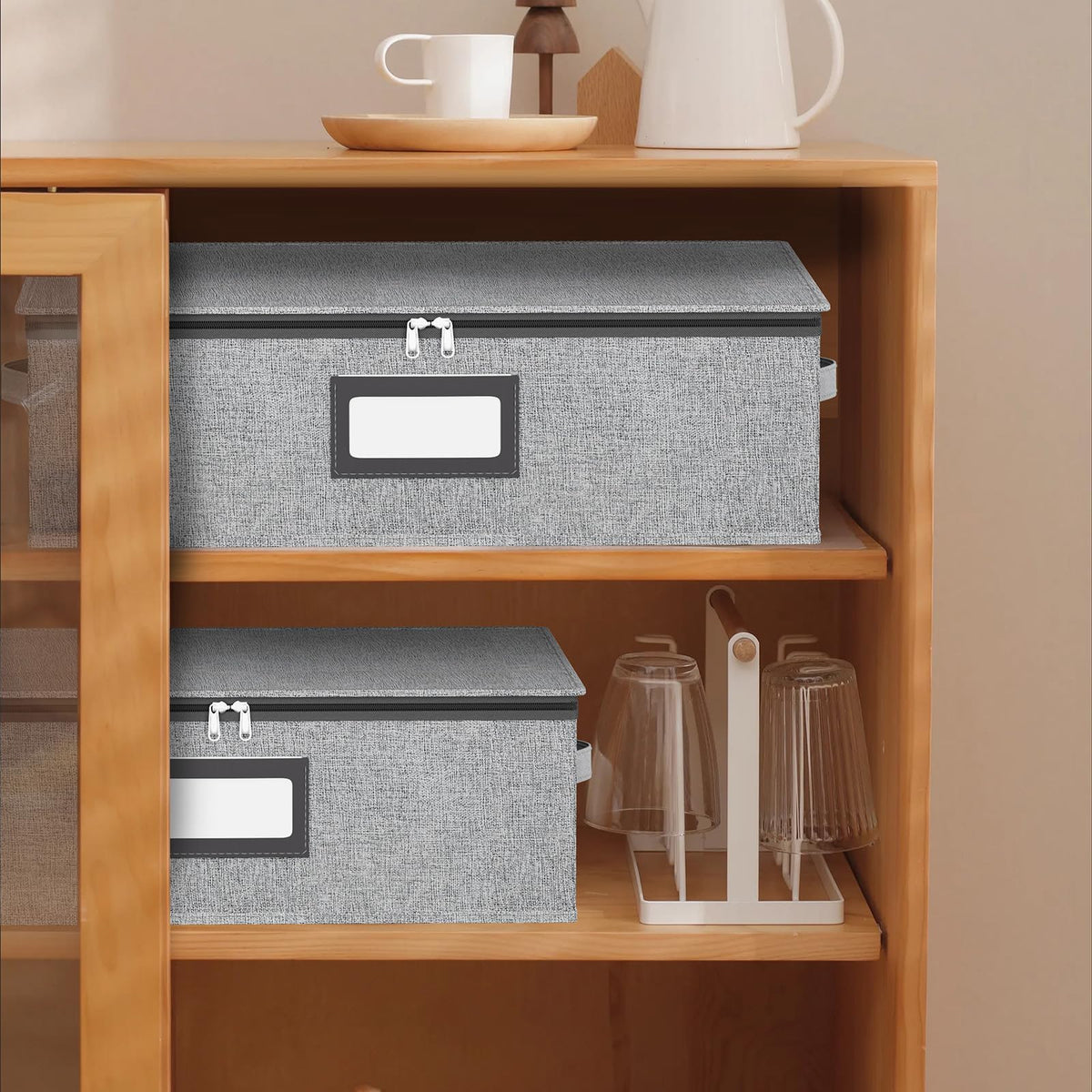 Mug Storage Box with Dividers