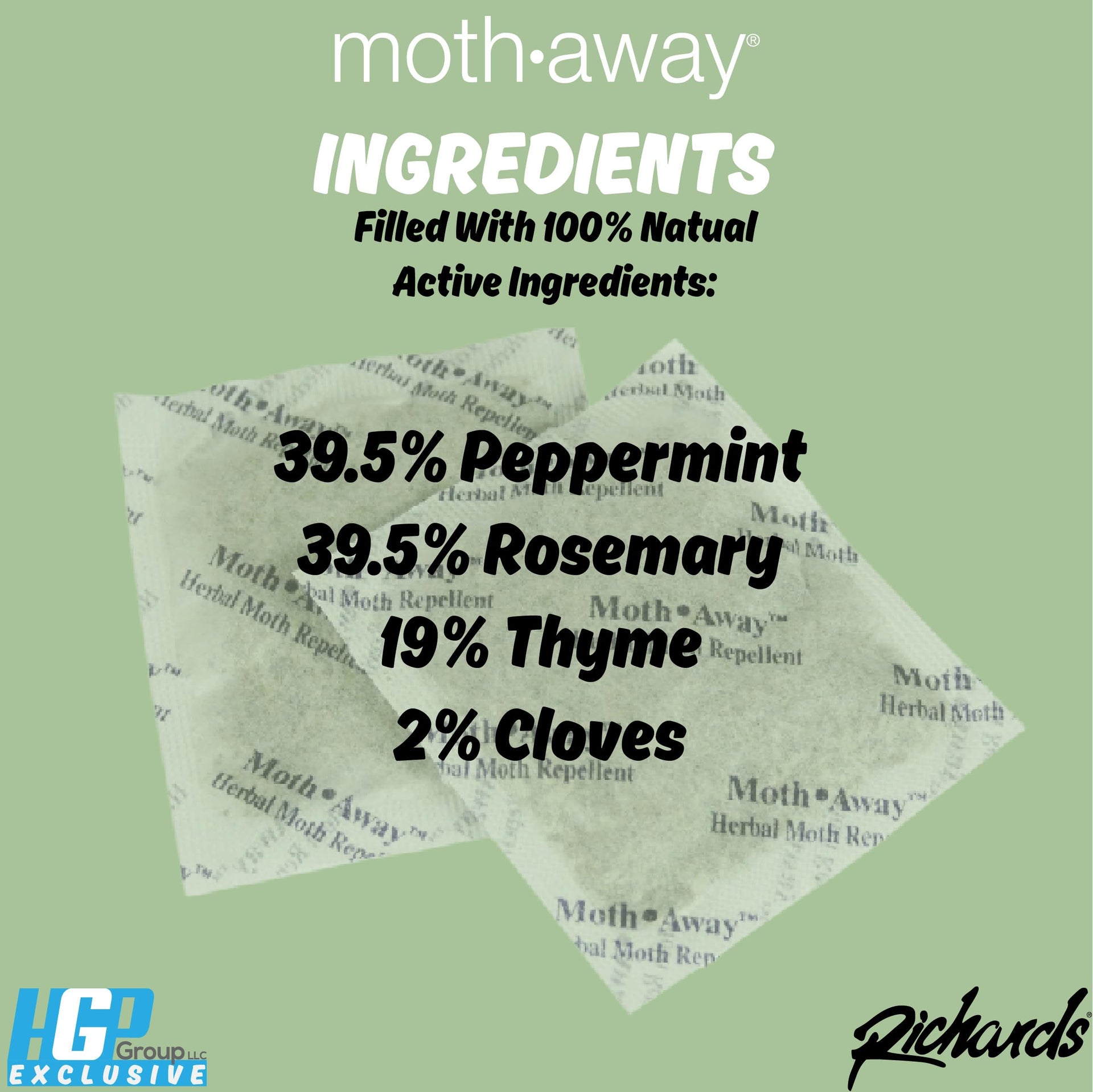 Homewares Moth Away Sachets (24 Count)