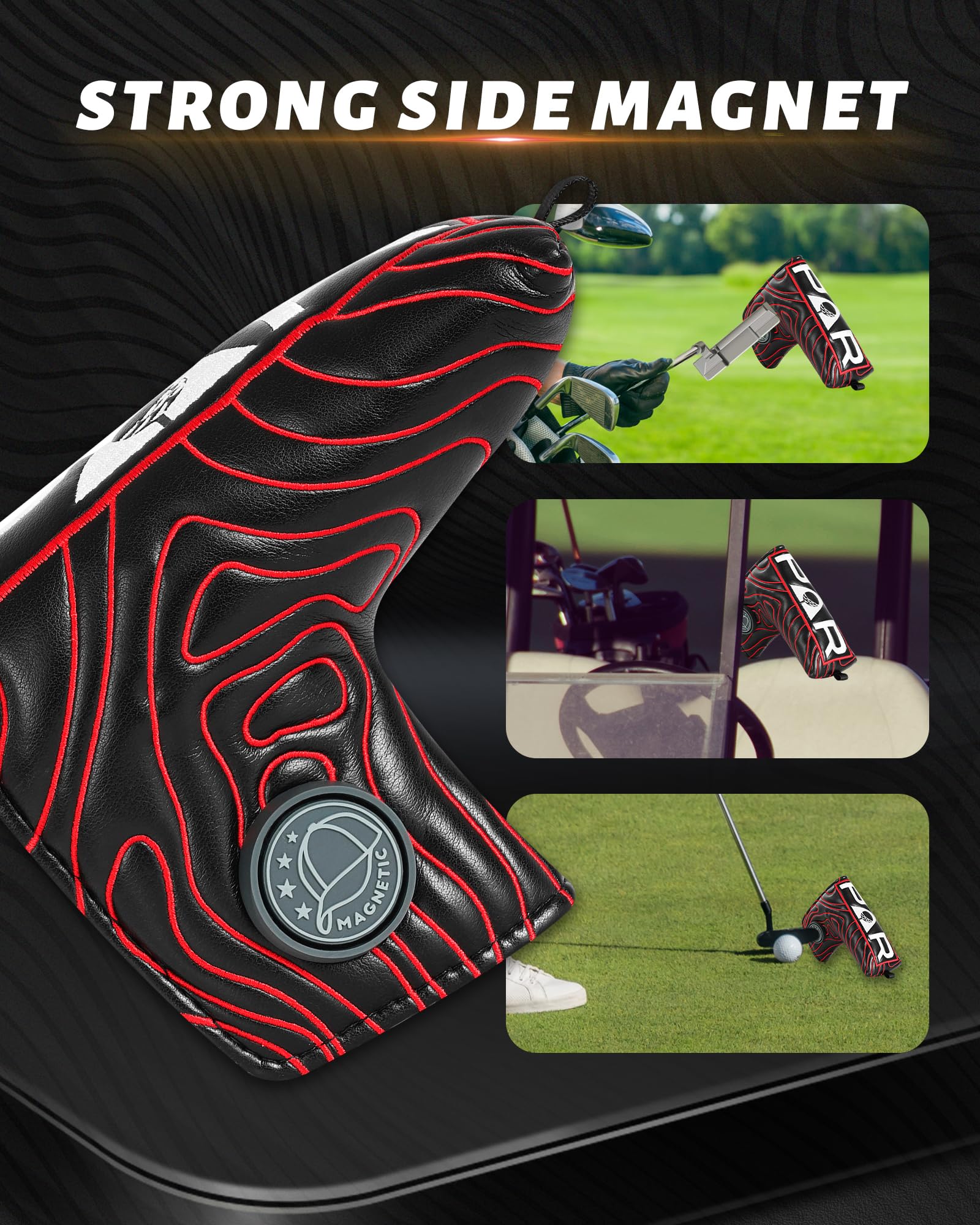 Golf Blade Putter Cover Head Covers Club Protector Magnetic Bar Closure USA Pattern for Scotty Cameron Taylormade Odyssey