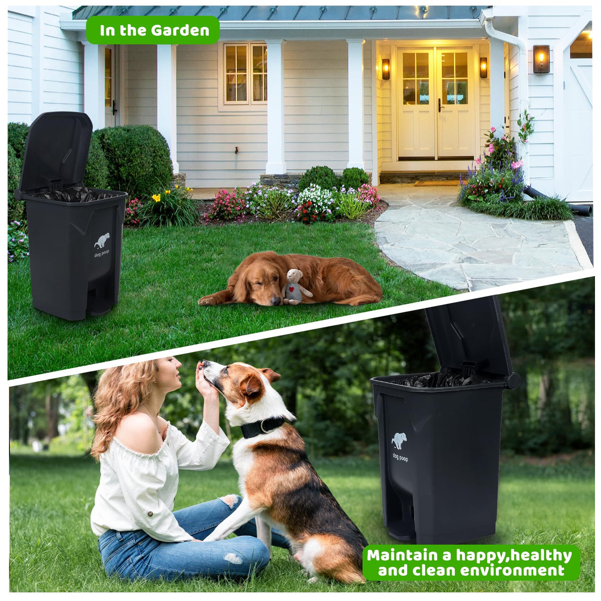 Dog Poop Trash Can Outside