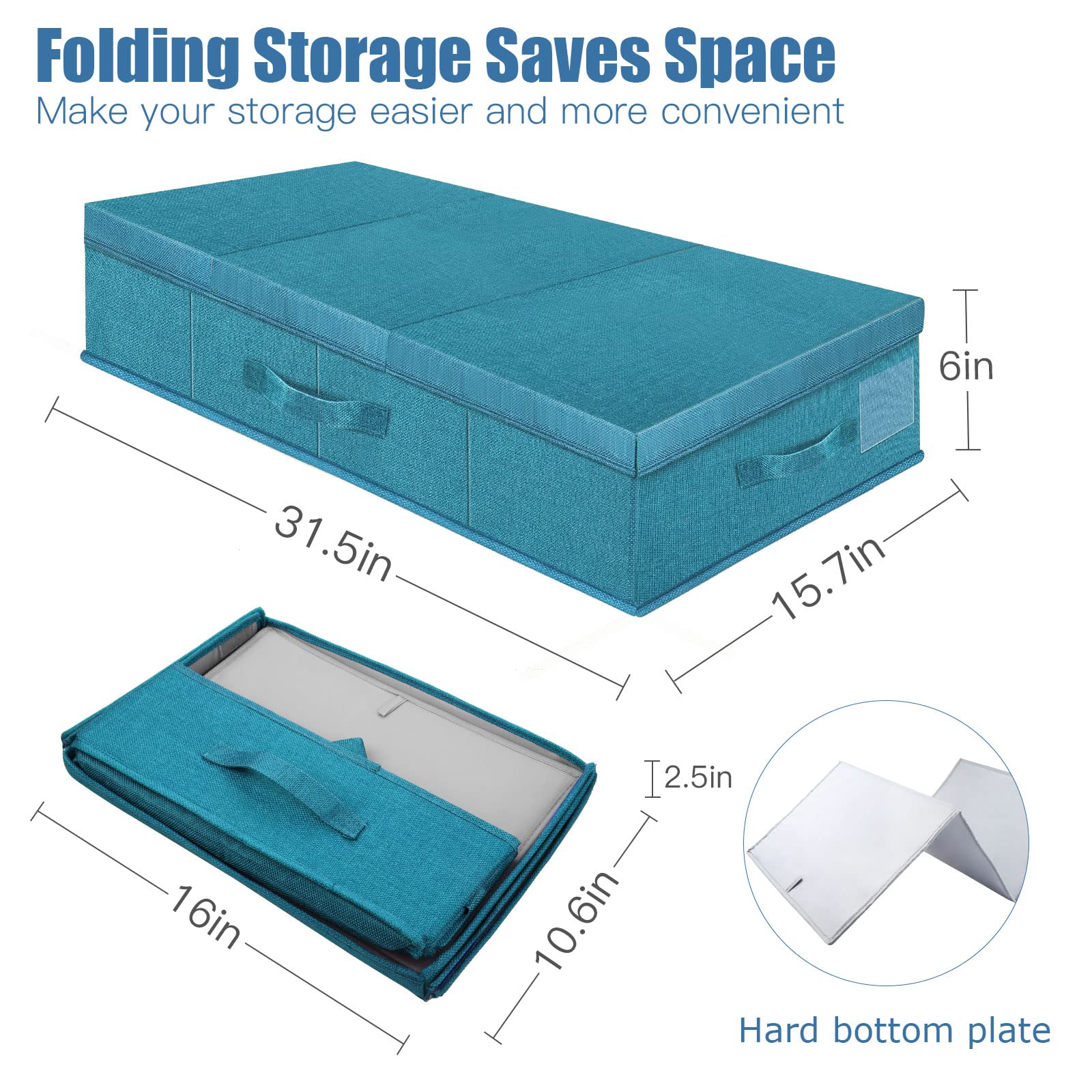 2Pack Large Underbed Storage Containers Bin with Lids