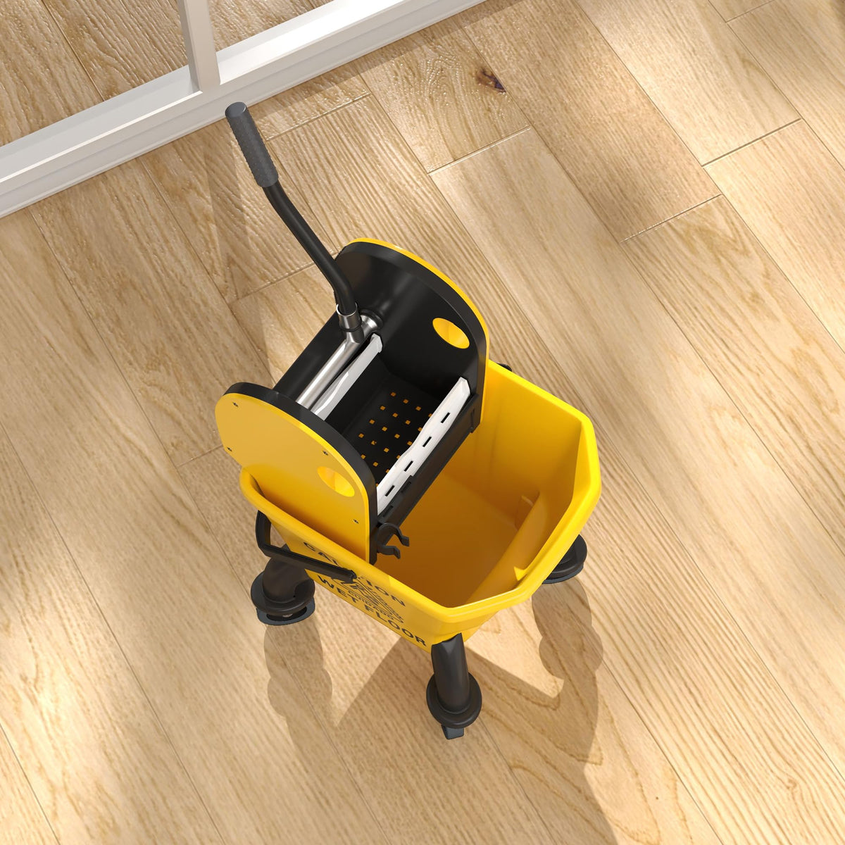 Mop Bucket with Wringer on Wheels