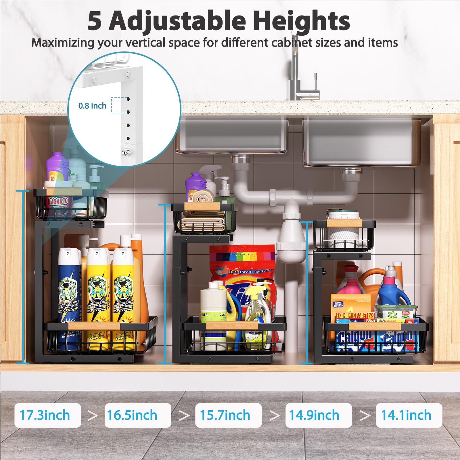 Under Sink Organizer 2 Pack (2 Count)