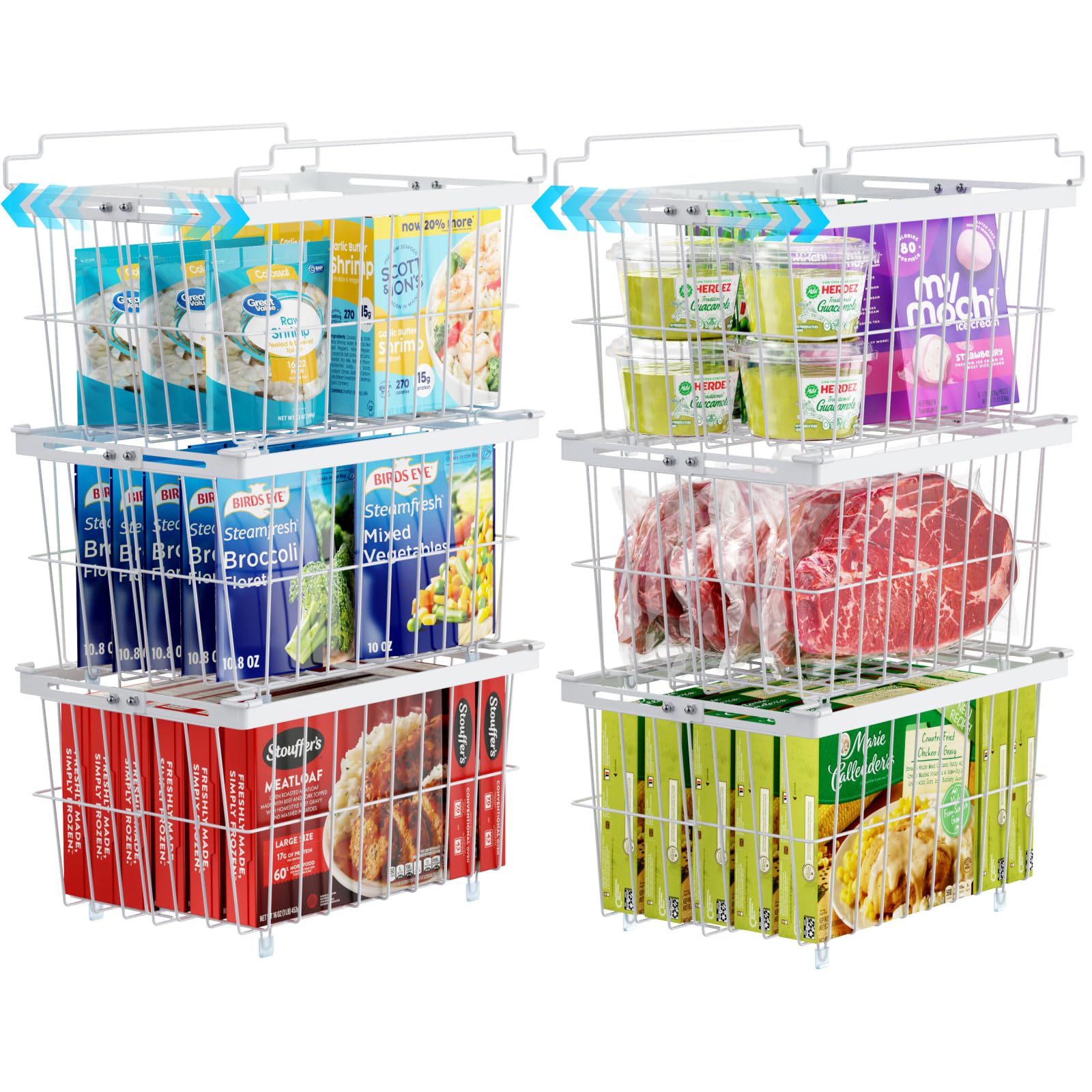 Freezer Organizer Bins (6 Count)
