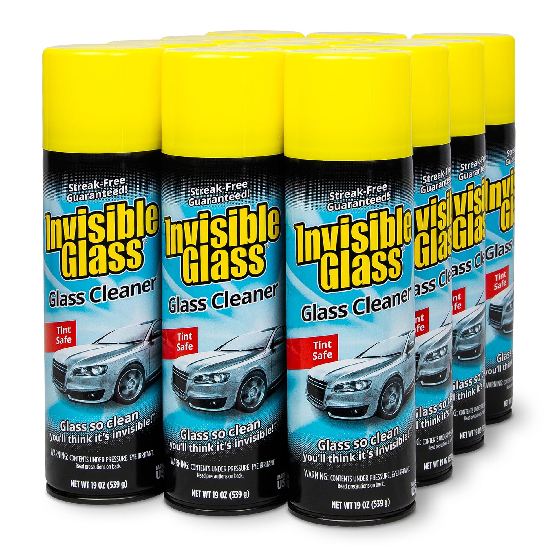 91164 12PK Premium Aerosol Glass and Window Cleaner for Auto and Home Cleans Glass (228 Ounce) - ModHome Supplies