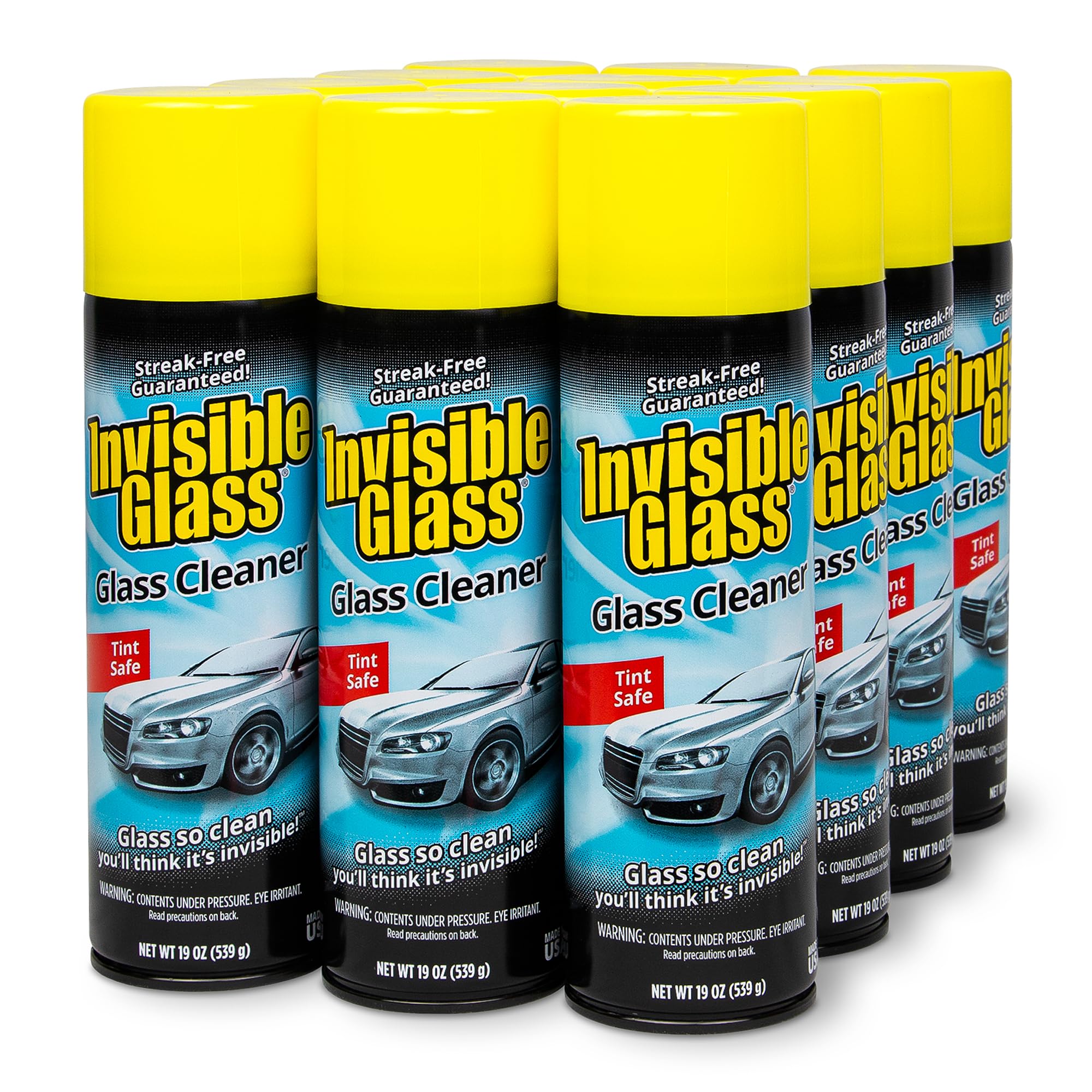 91164 12PK Premium Aerosol Glass and Window Cleaner for Auto and Home Cleans Glass (228 Ounce) - ModHome Supplies