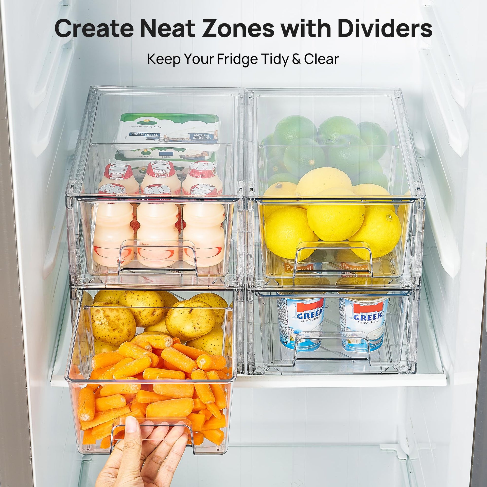 Clear Stackable Storage Drawers (8 Count)