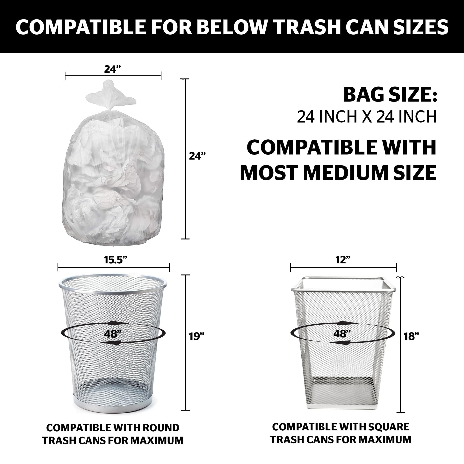 7 8 Gallon Clear Trash Bags (1000 Count)