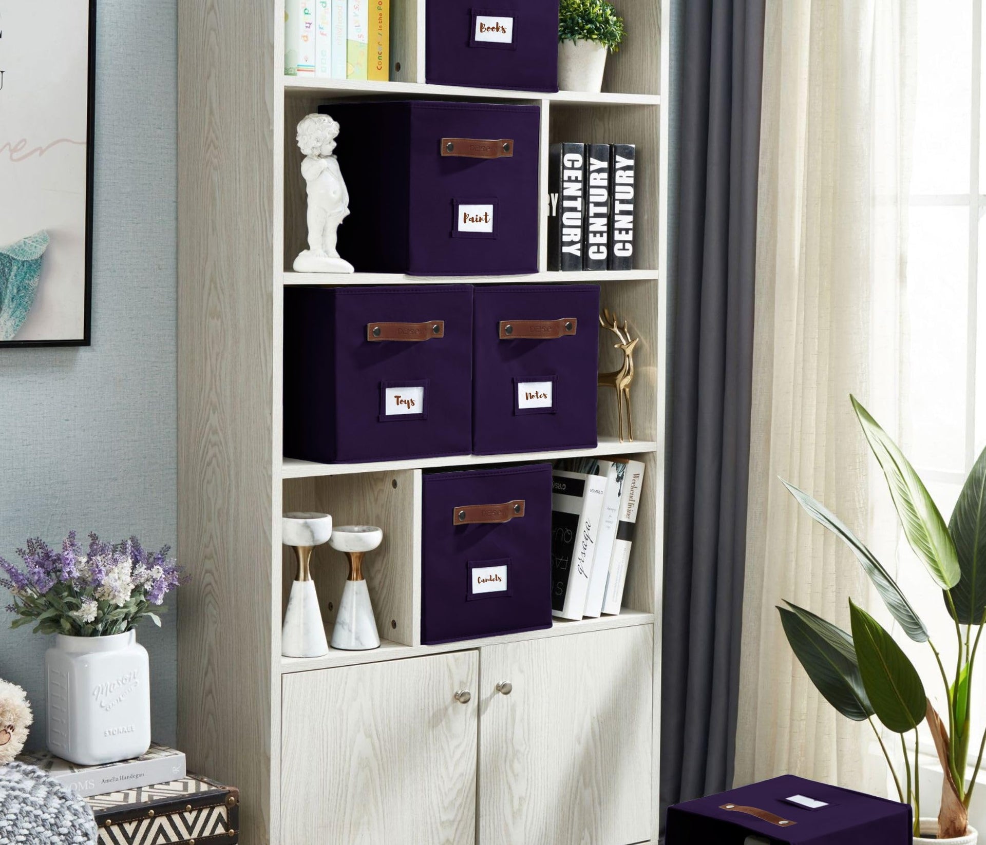 Storage Bins Cube Storage Bin with Labels (6 Count)