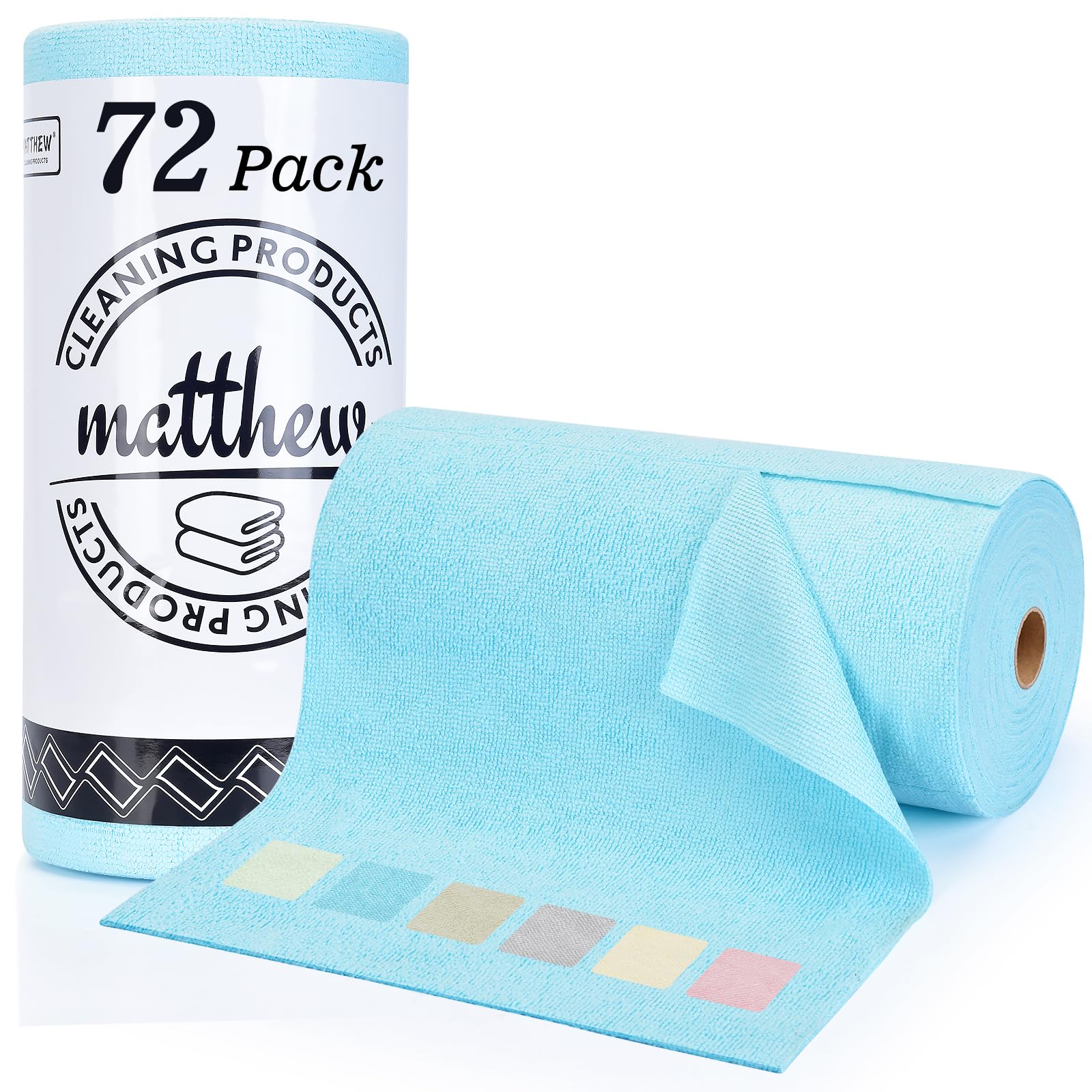 Matthew Microfiber Cleaning Cloth Roll 72Pack (72 Count)