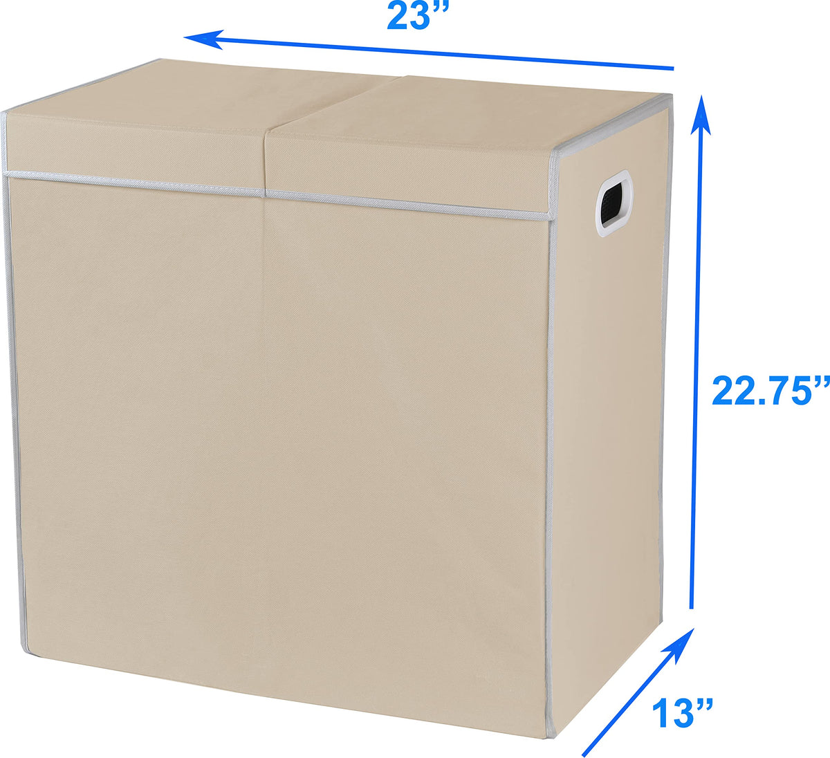 Double Laundry Hamper with Lid & Removable Bags