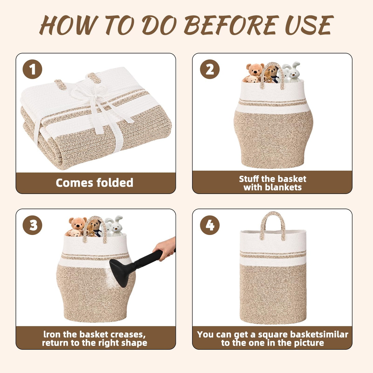 Woven Laundry Basket for Clothes