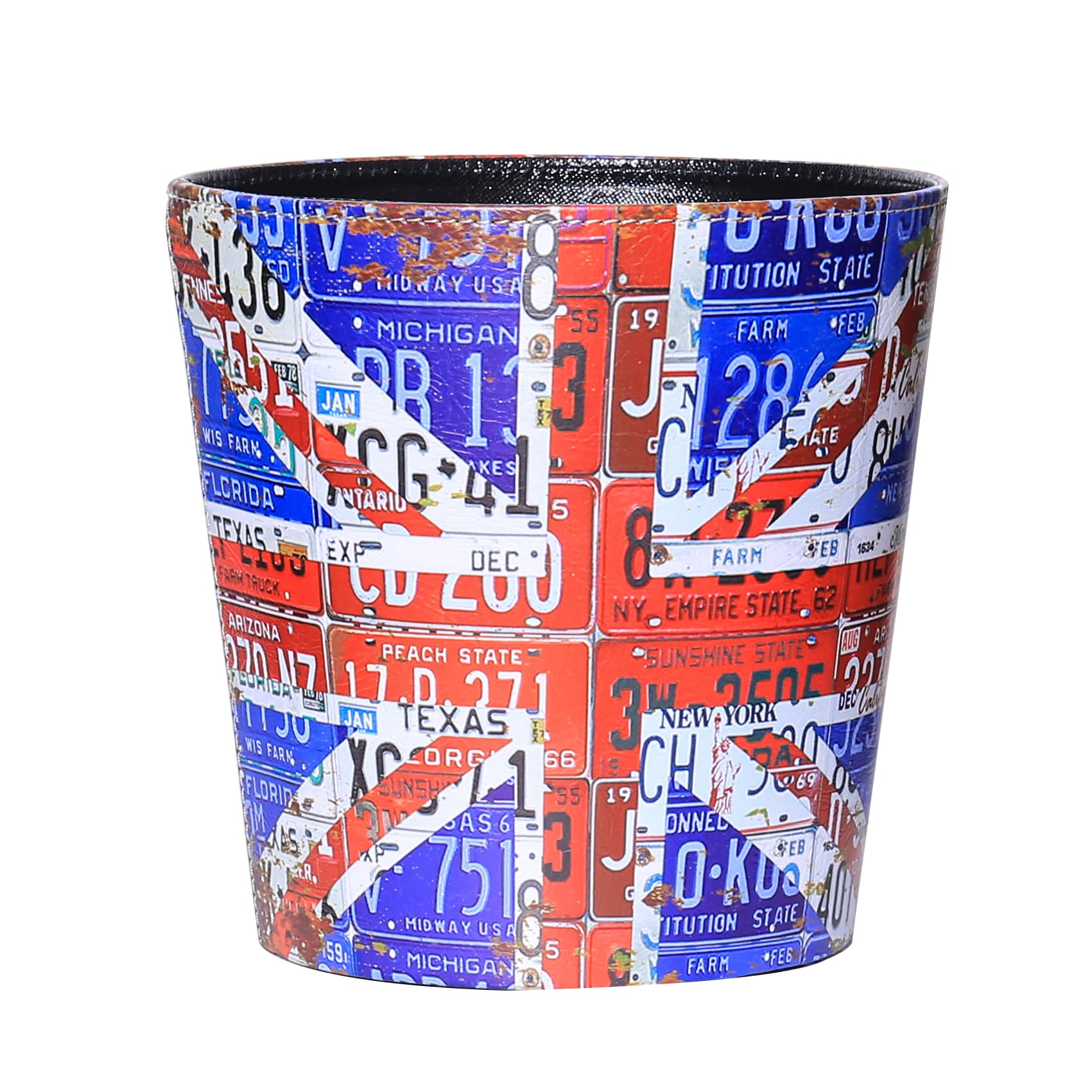 PU Leather Small Trash Can Wastebasket