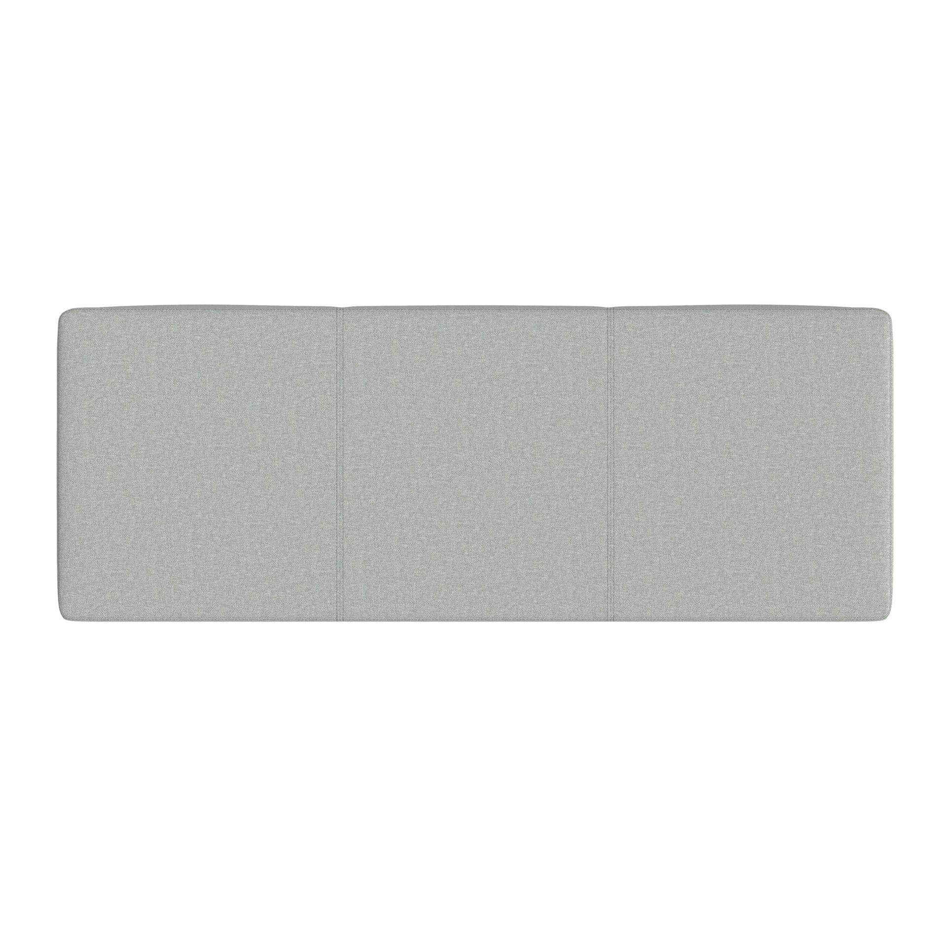 Avalon 48" Wide Linen Look Fabric Storage Ottoman in Grey