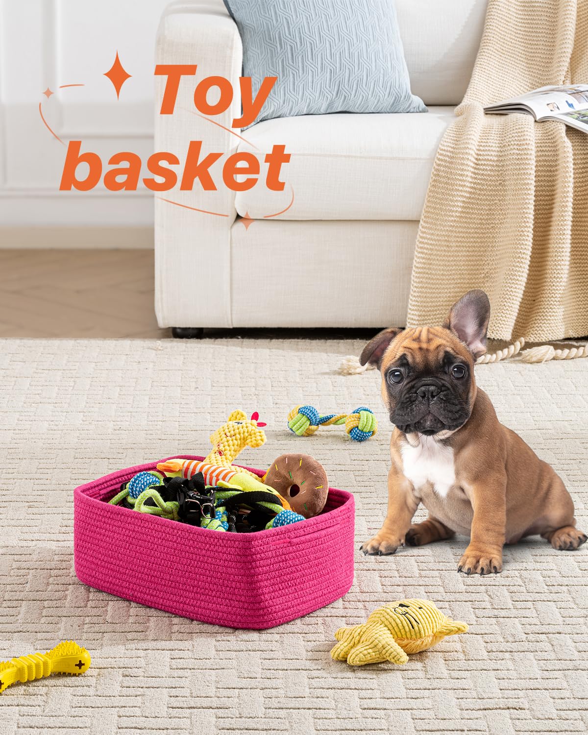 Small Woven Storage Basket for Organizing (3 Count)