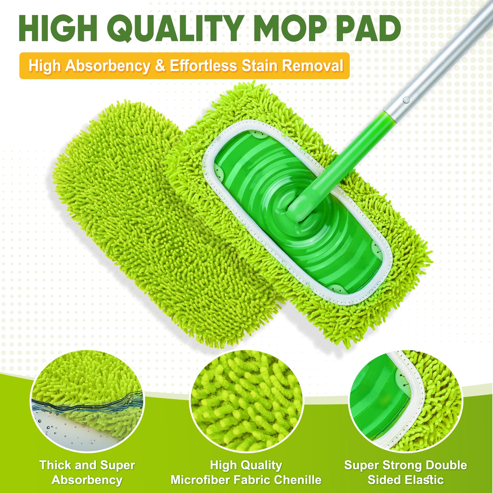 6 Pack Reusable Mop Pads Fit Swiffer Sweeper (6 Count)