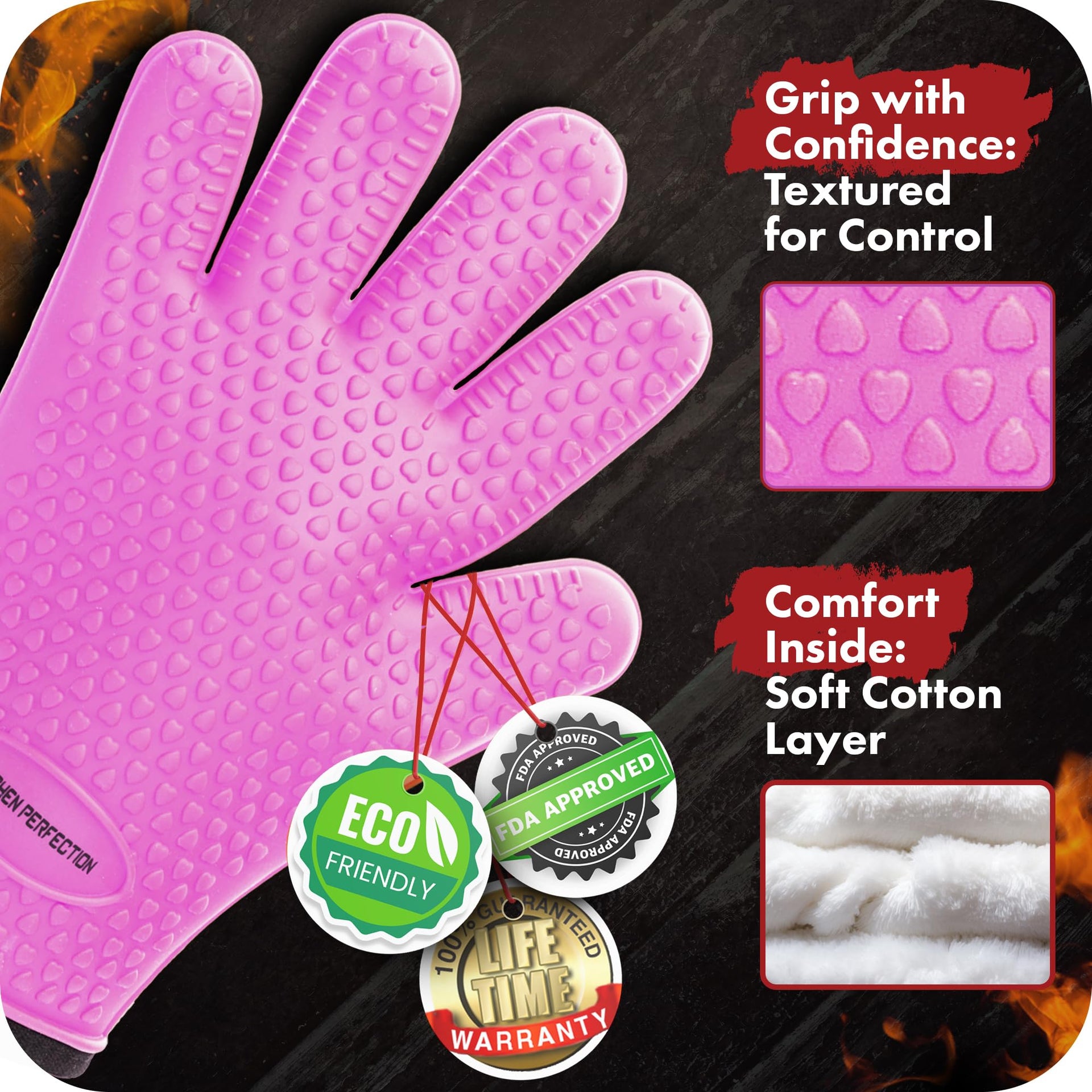 S Silicone Smoker BBQ Gloves (2 Count)