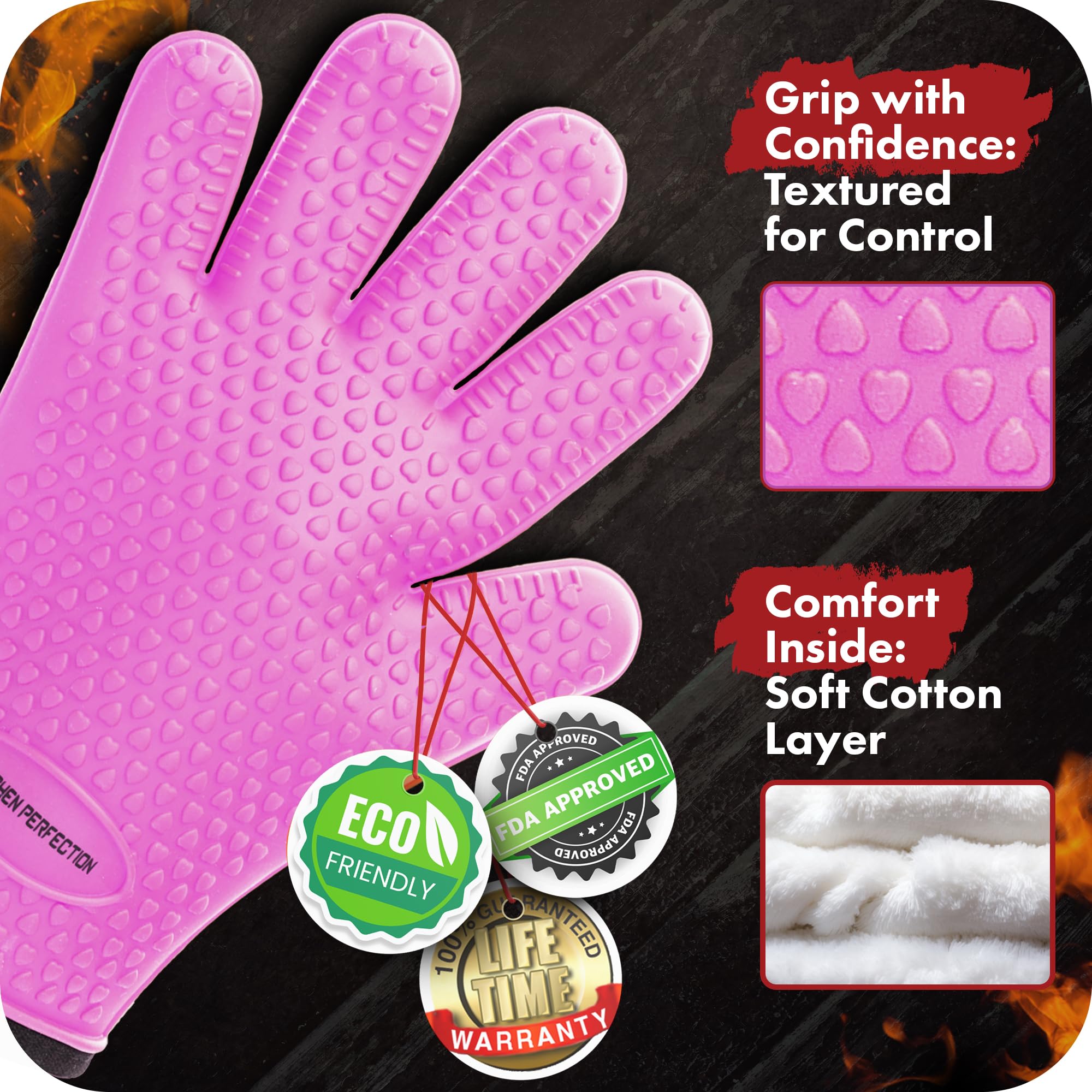 S Silicone Smoker BBQ Gloves (2 Count)