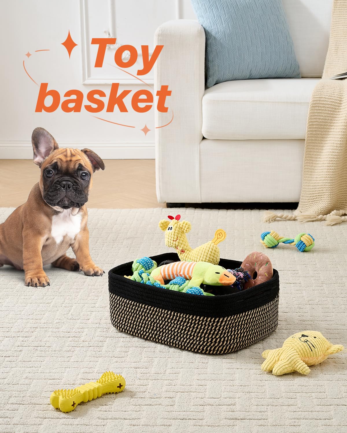 Small Woven Storage Basket for Organizing (3 Count)