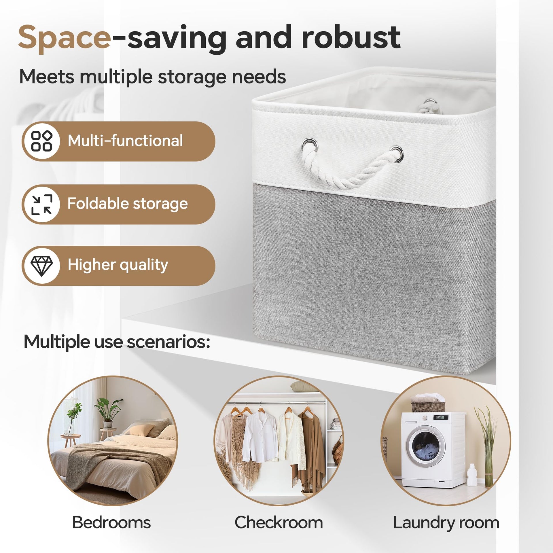 13x13x13 Inch Storage Cube Bins Foldable Organizer Baskets 6 Pack (6 Count)
