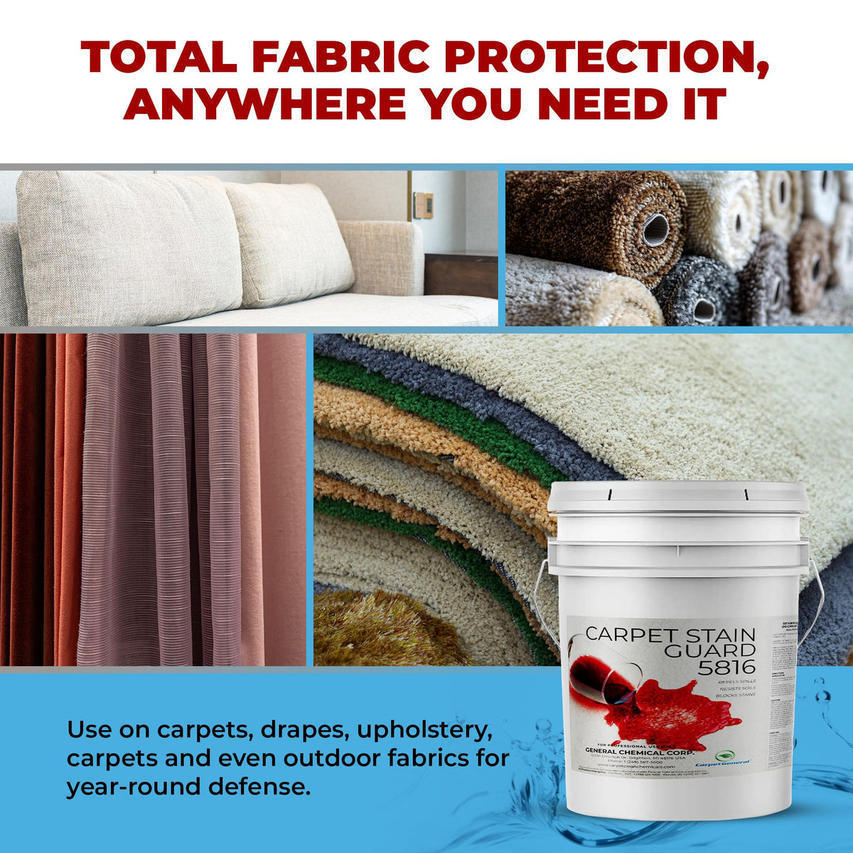5816 Stain Shield Spray for Carpets and (640 Fl Oz)