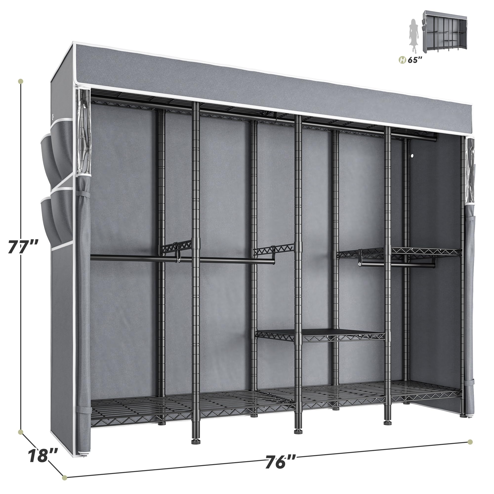 Clothes Rack with Cover