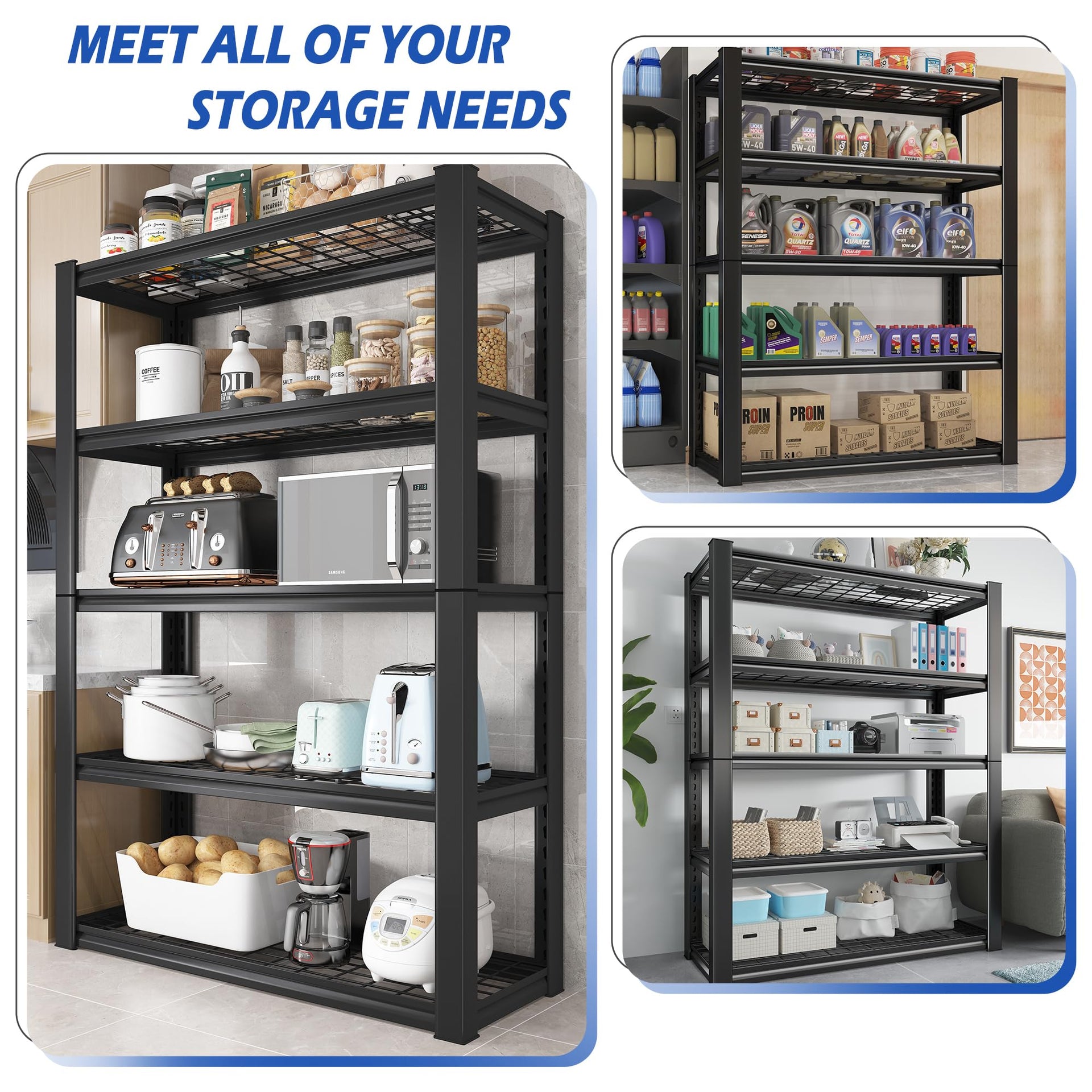 2 Pack Commercial Heavy Duty Shelving (2 Count)