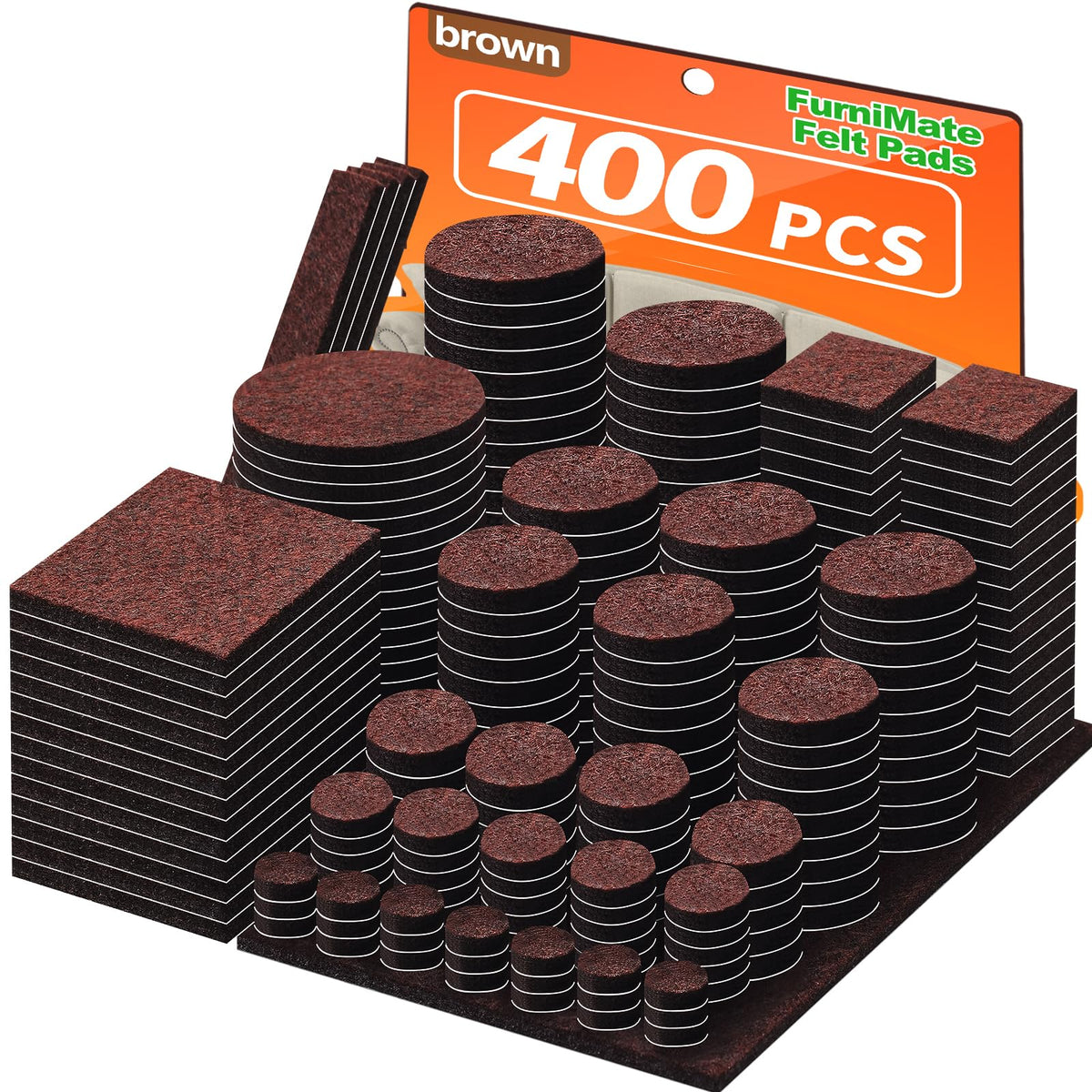 Felt Furniture Pads 400 Pieces (400 Count)