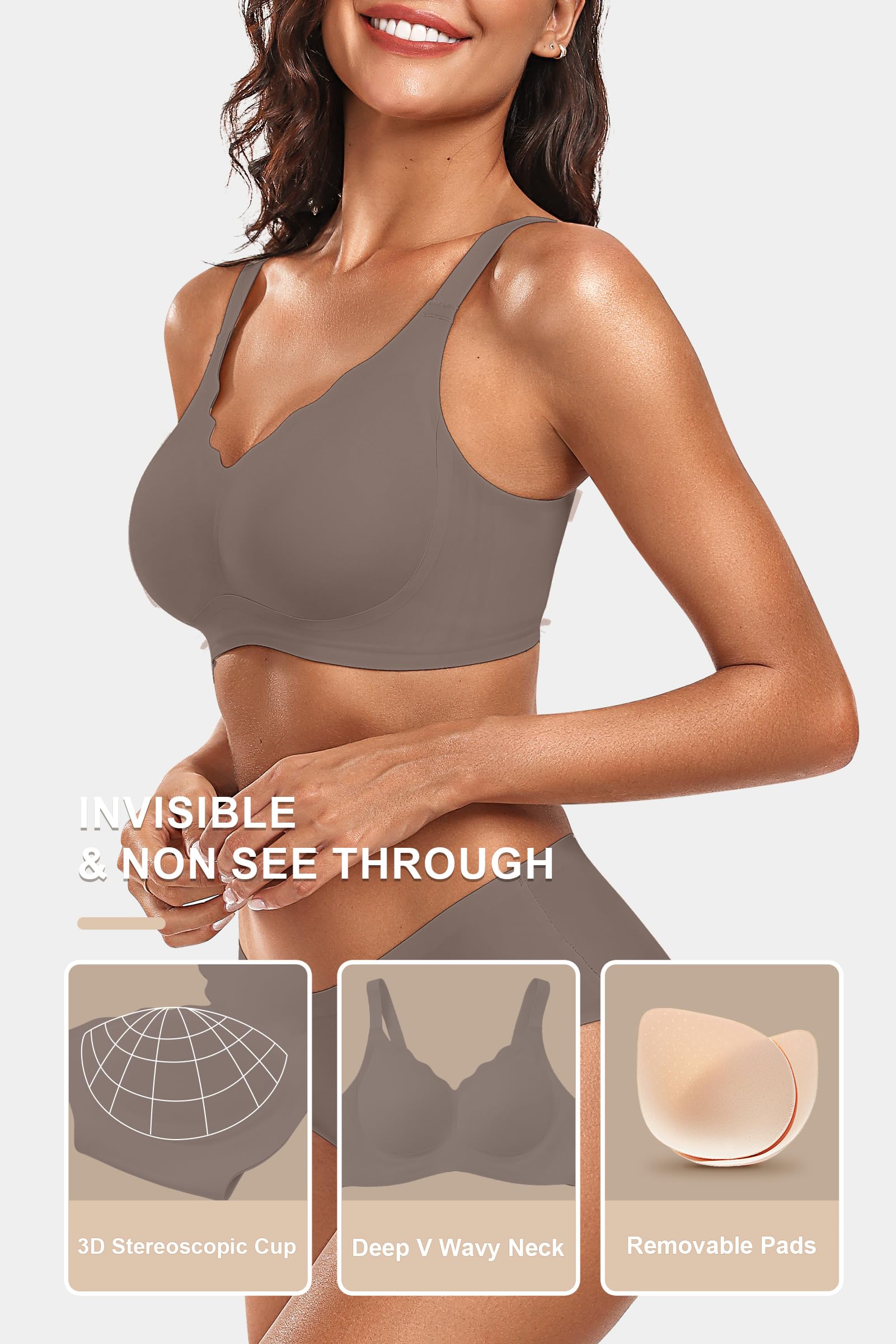 Seamless Jelly Bra No Underwire Supportive Bralette