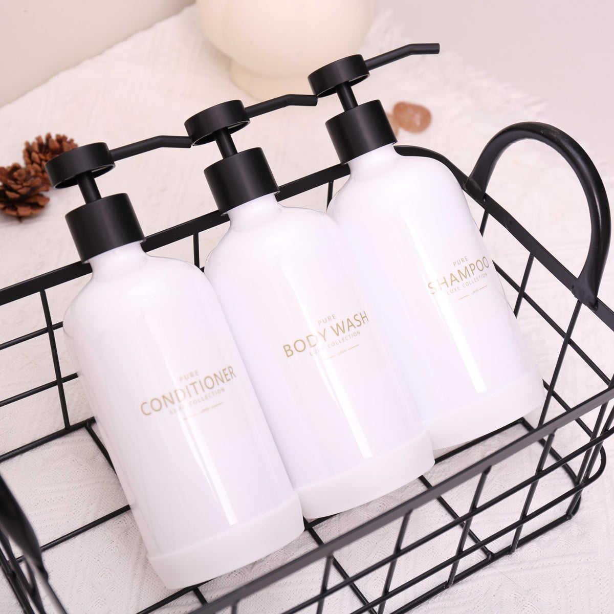 Shampoo and Conditioner Dispenser Set of 3