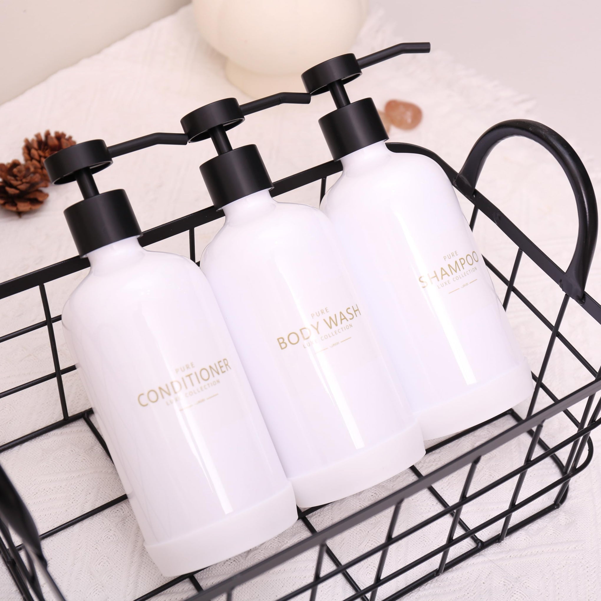 Shampoo and Conditioner Dispenser Set of 3