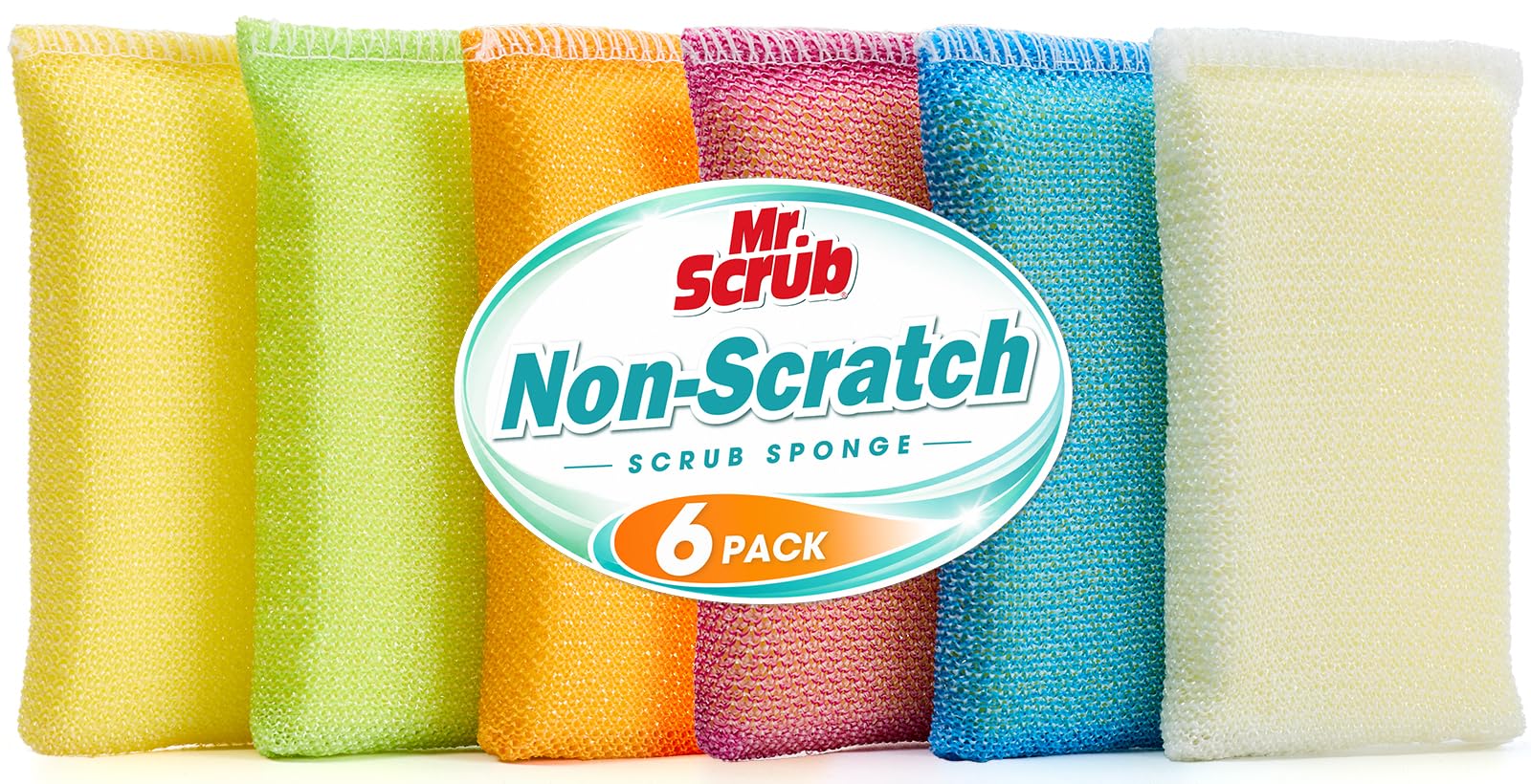 Sponges Kitchen Scrub Dish Sponge Scouring Pad (6 Count)