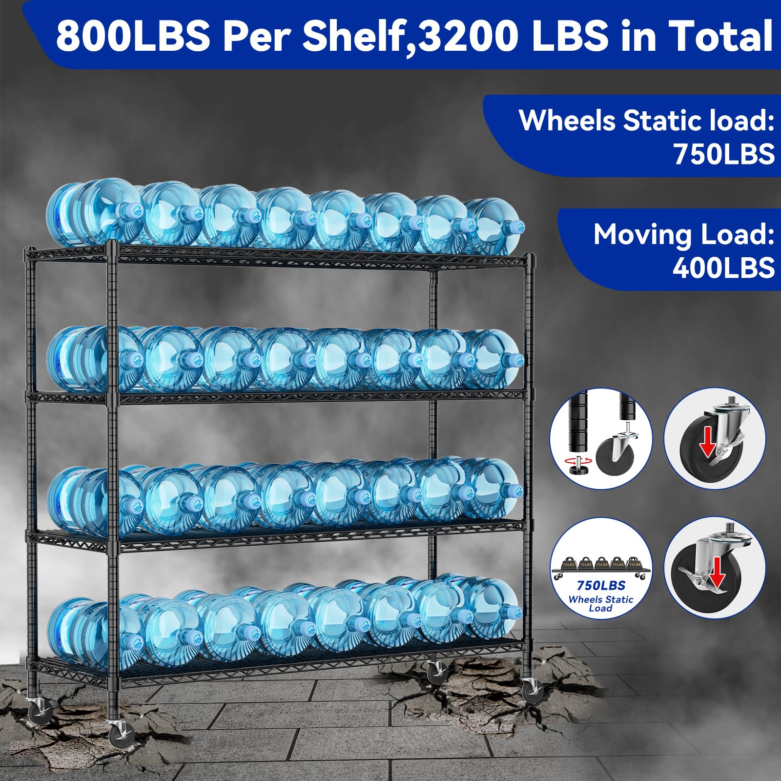 Storage Shelves with Wheels