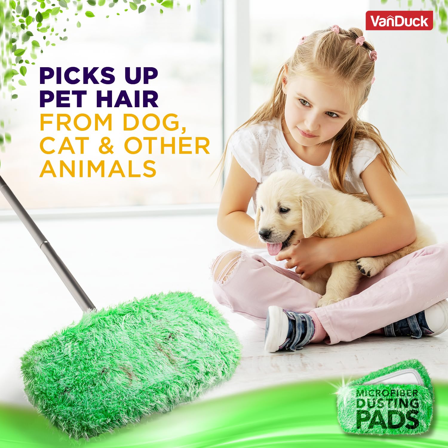 Reusable Microfiber Floor Duster Refill for Swiffer Sweeper (4 Count)