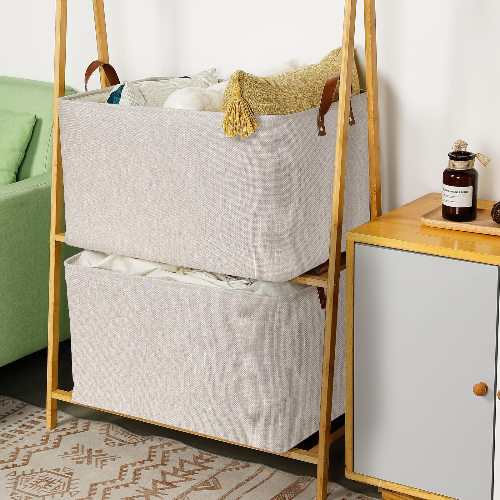 Beige Storage Baskets for Organizing