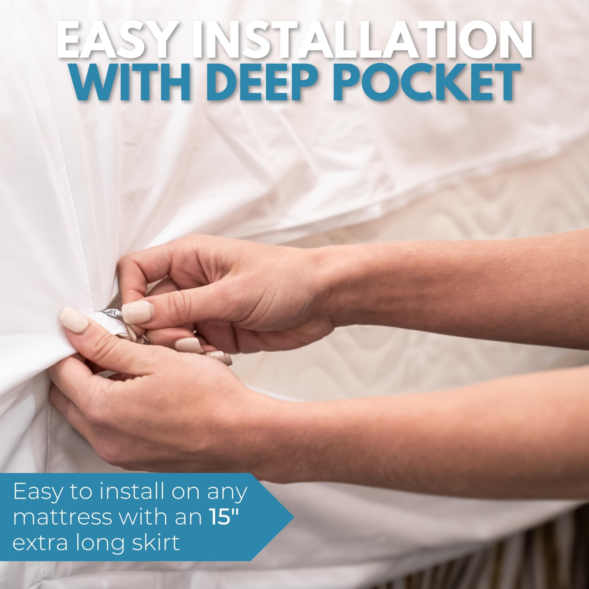 Rest Line 100% Cotton Waterproof Zippered Mattress Encasement