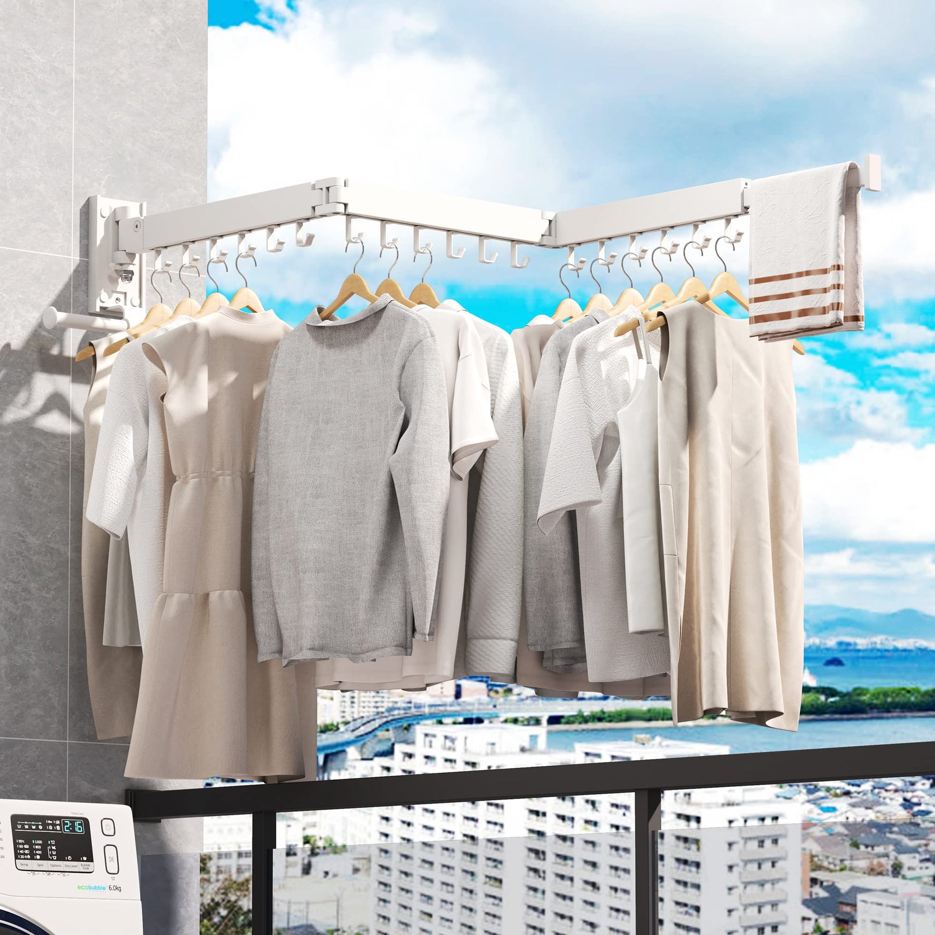 Drying Rack Wall Mounted Clothes Rack