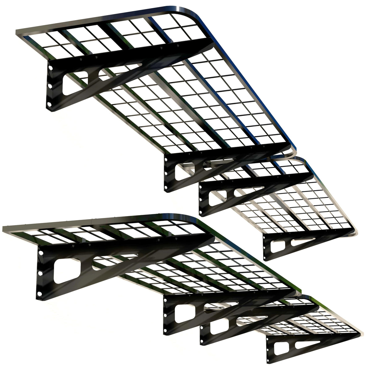 4 Pack 2x4ft Garage Wall Shelving (4 Count)