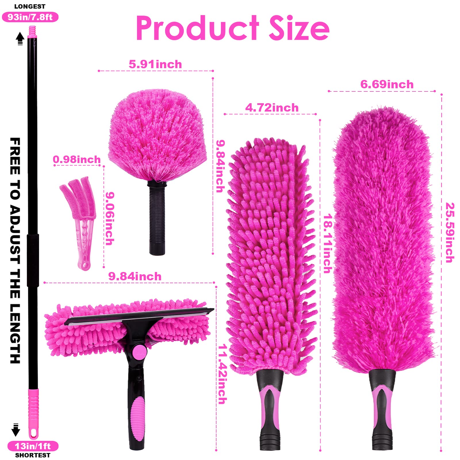 8 Foot Dusters for Cleaning (12 Count)