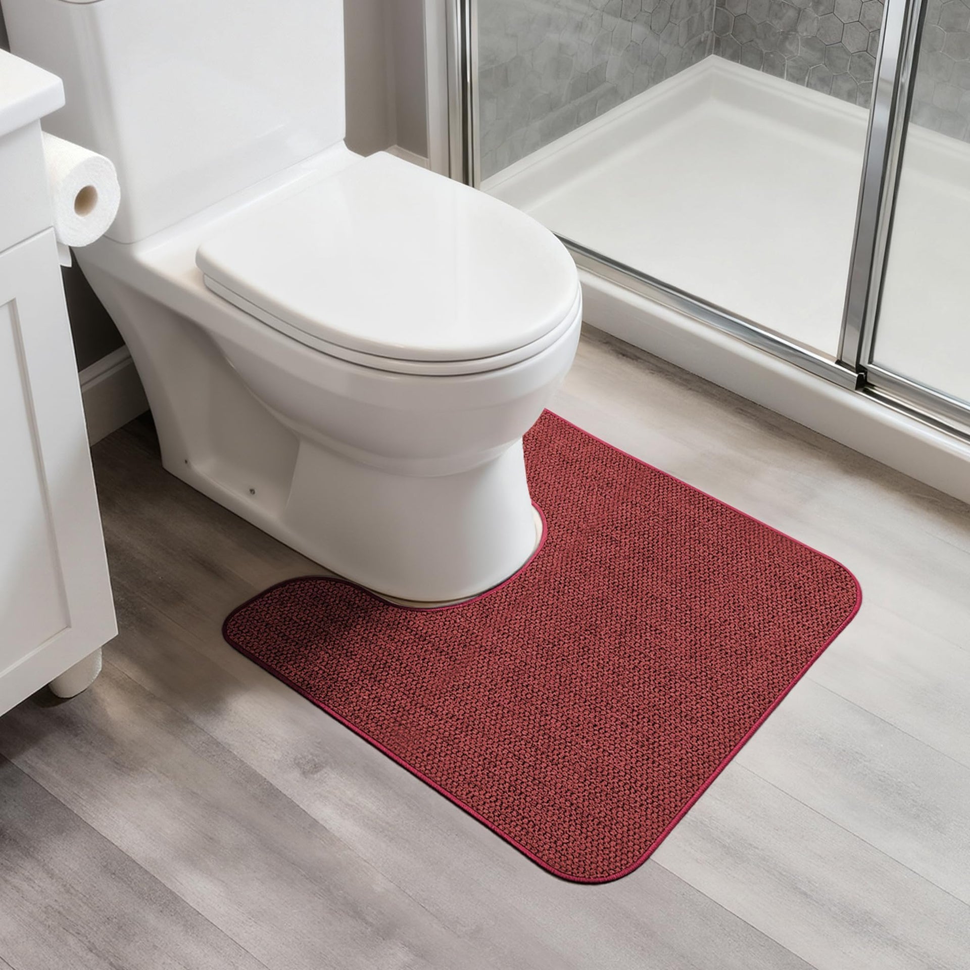 Toilet Rugs U Shaped Bathroom Rugs (3 Sq Ft)