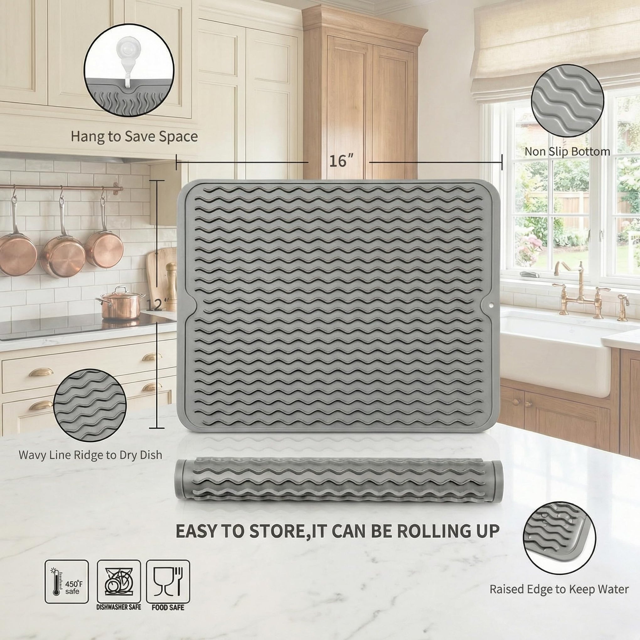 Silicone Dish Drying Mat