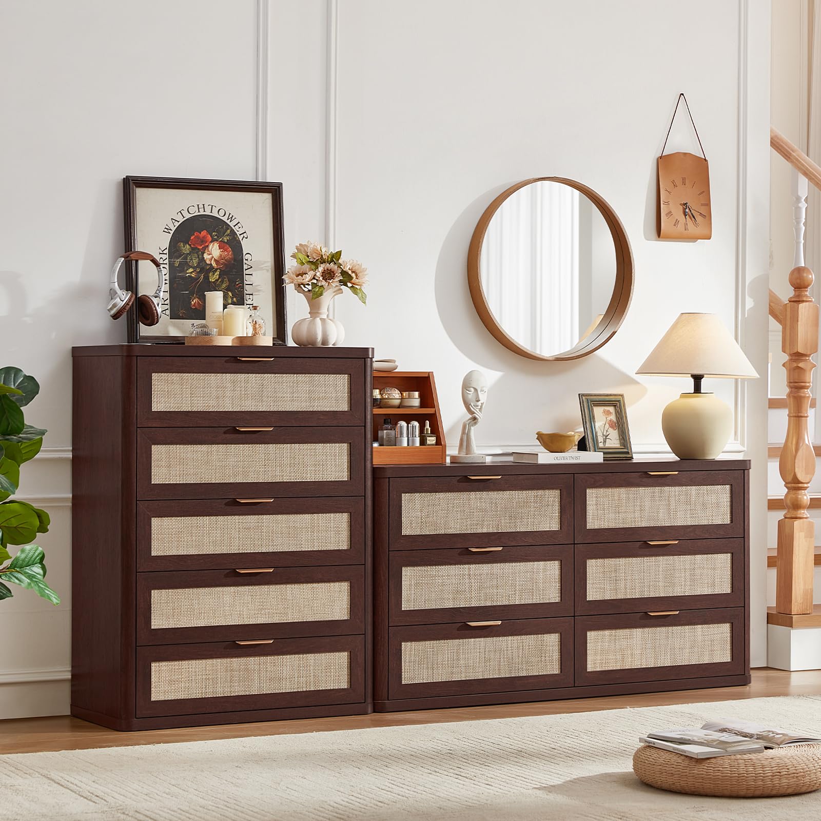 Rattan Dresser for Bedroom Set 2