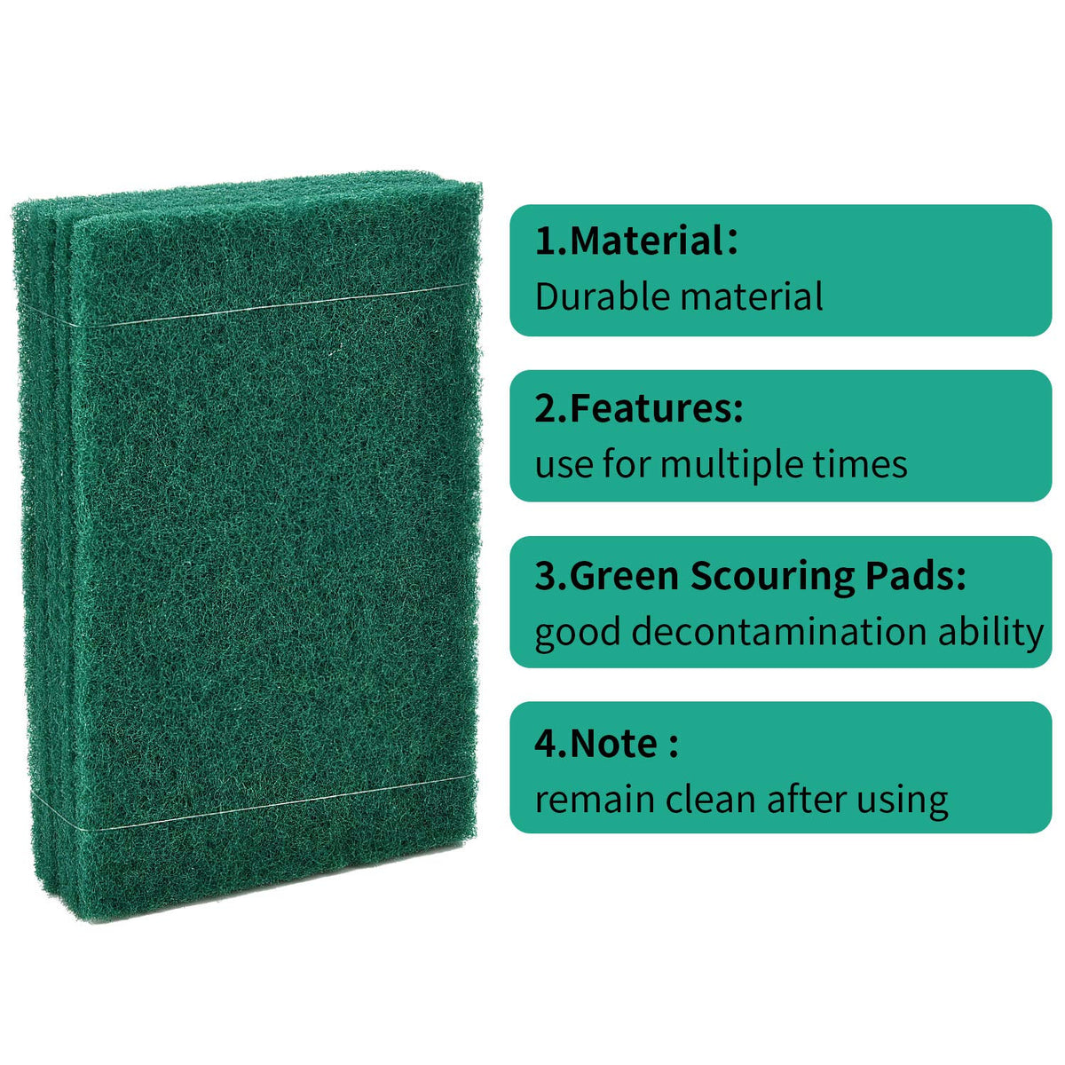40 Pieces Scrub Pads Scouring Pads Sponge Dish Scrubber Scouring Cleaning Non Scratch for Kitchen Dishes Cleaning (40 Count)