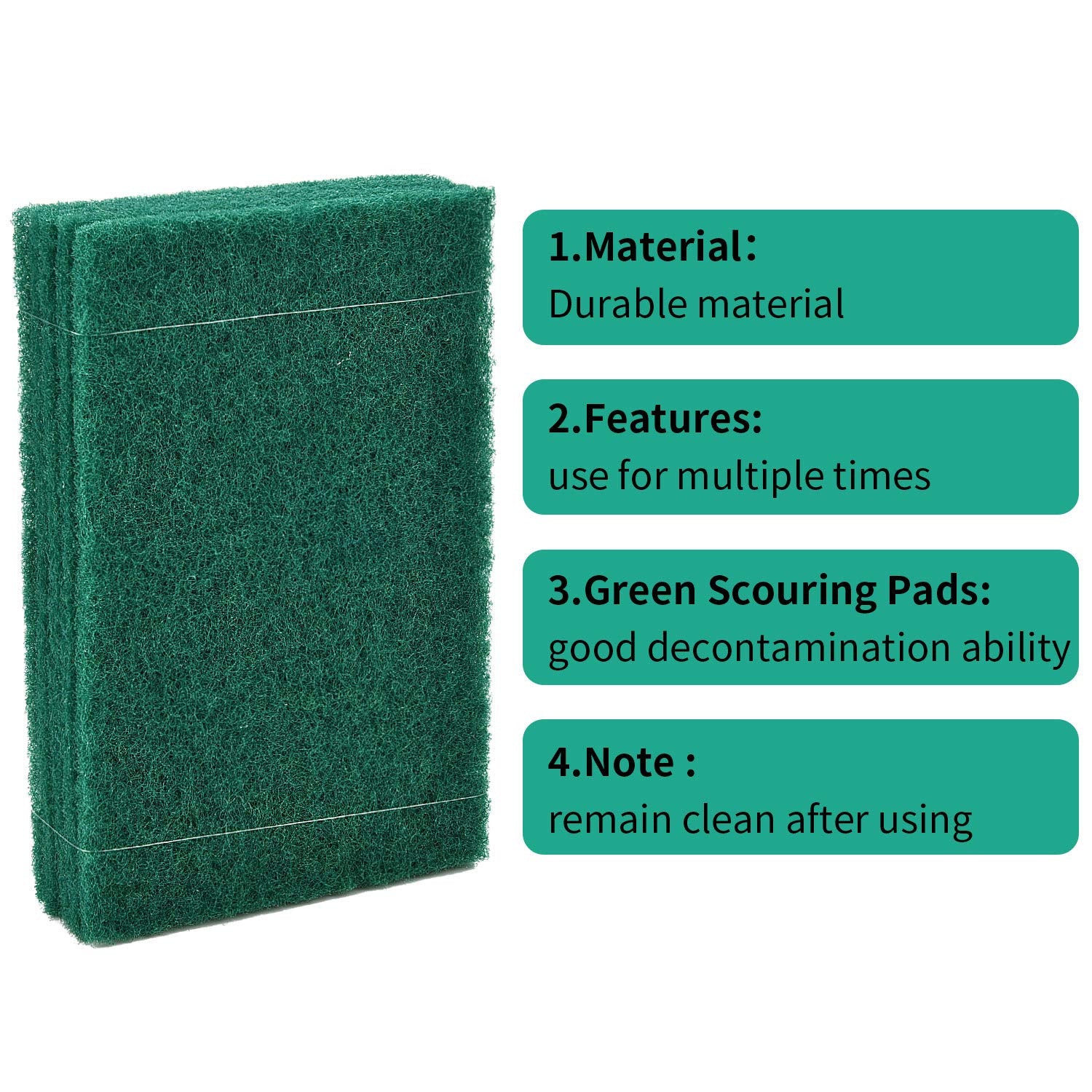 40 Pieces Scrub Pads Scouring Pads Sponge Dish Scrubber Scouring Cleaning Non Scratch for Kitchen Dishes Cleaning (40 Count)